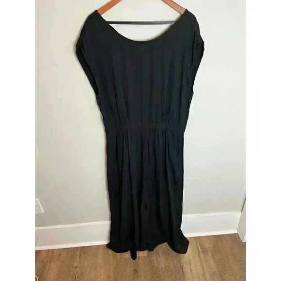 Elk Jumpsuit Black Wide Flare Leg Pockets Women's Size 12 MSRP $299 - Picture 1 of 15